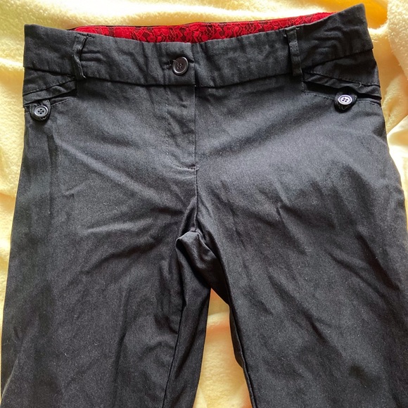Girl’s black stretchy slacks - Picture 3 of 3